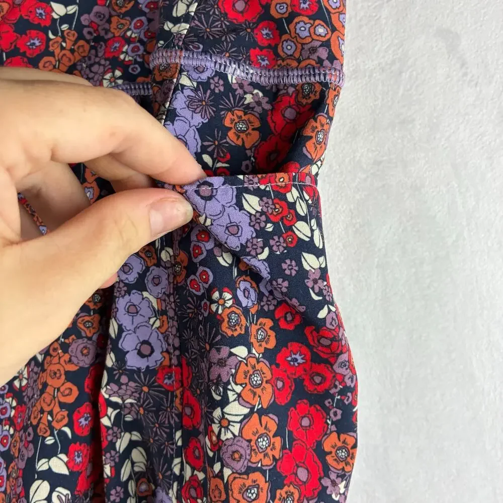 Smartwool Active Lined Skirt Skort Womens Large Floral Print Sporty Hiking Trail